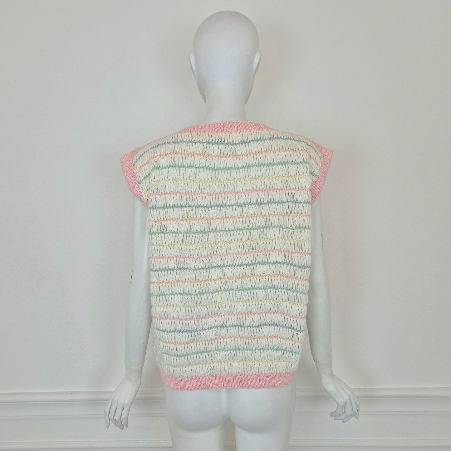 Courrēges | Gilet righe colori pastello