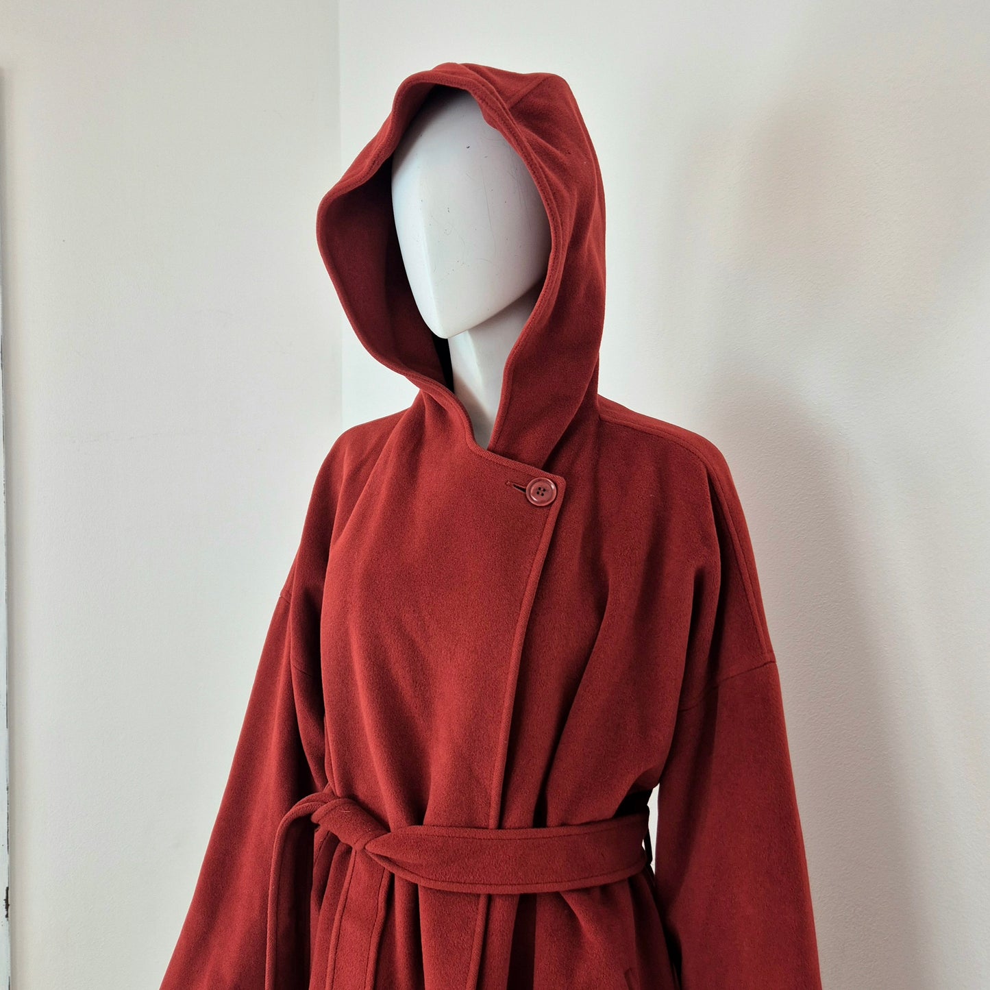Max Mara | Cappotto bordeaux con cappuccio