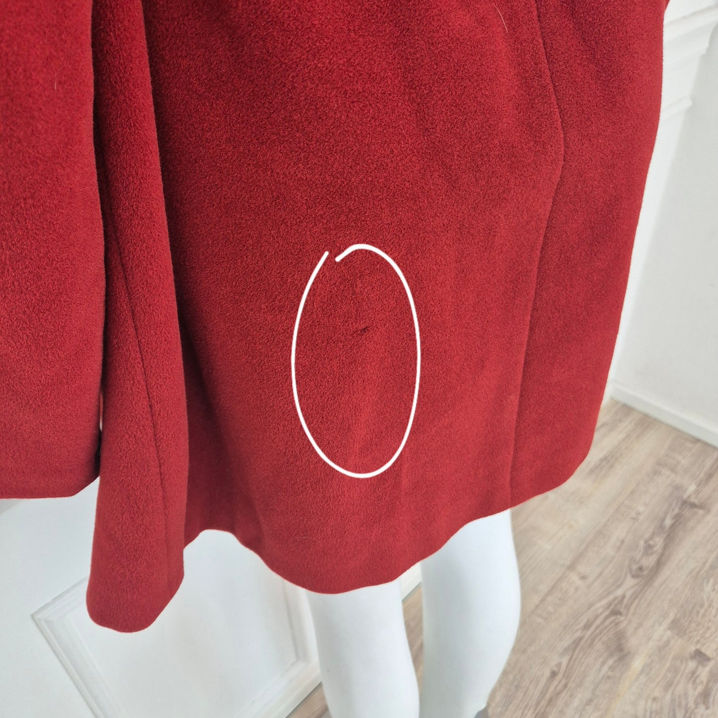 Max Mara | Cappotto bordeaux con cappuccio