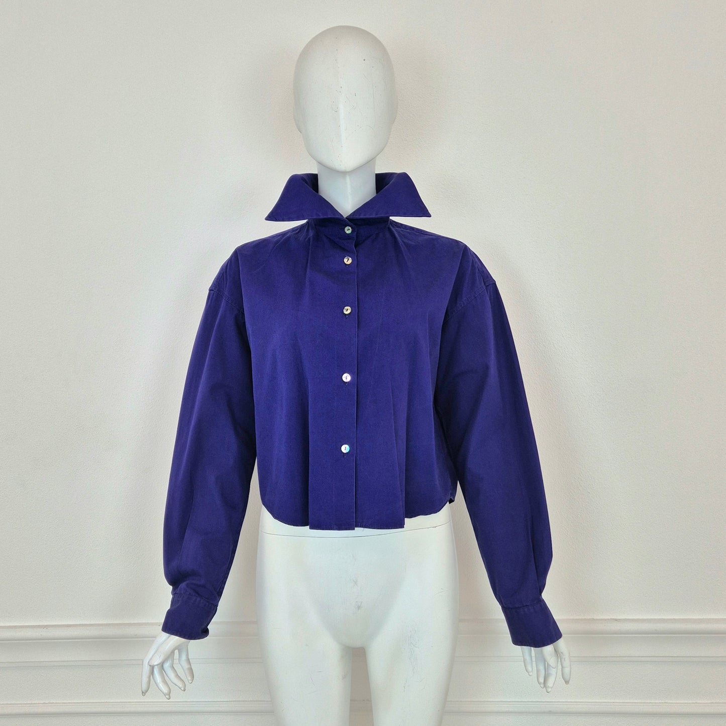 Romeo Gigli | Camicia viola con bottoni madreperla