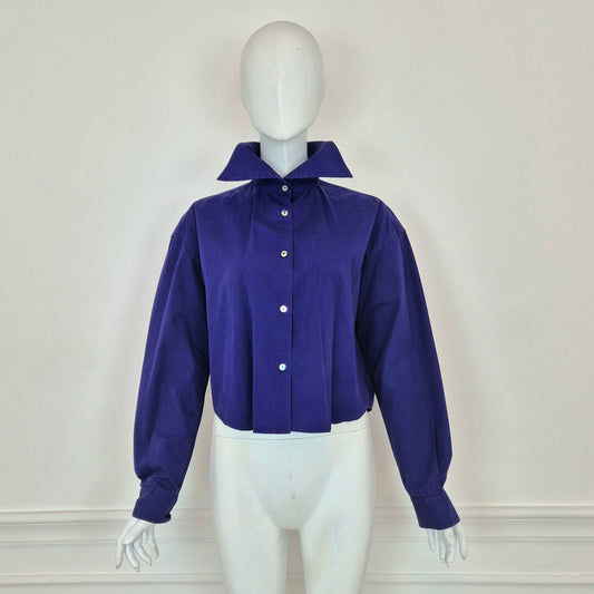 Romeo Gigli | Camicia viola con bottoni madreperla