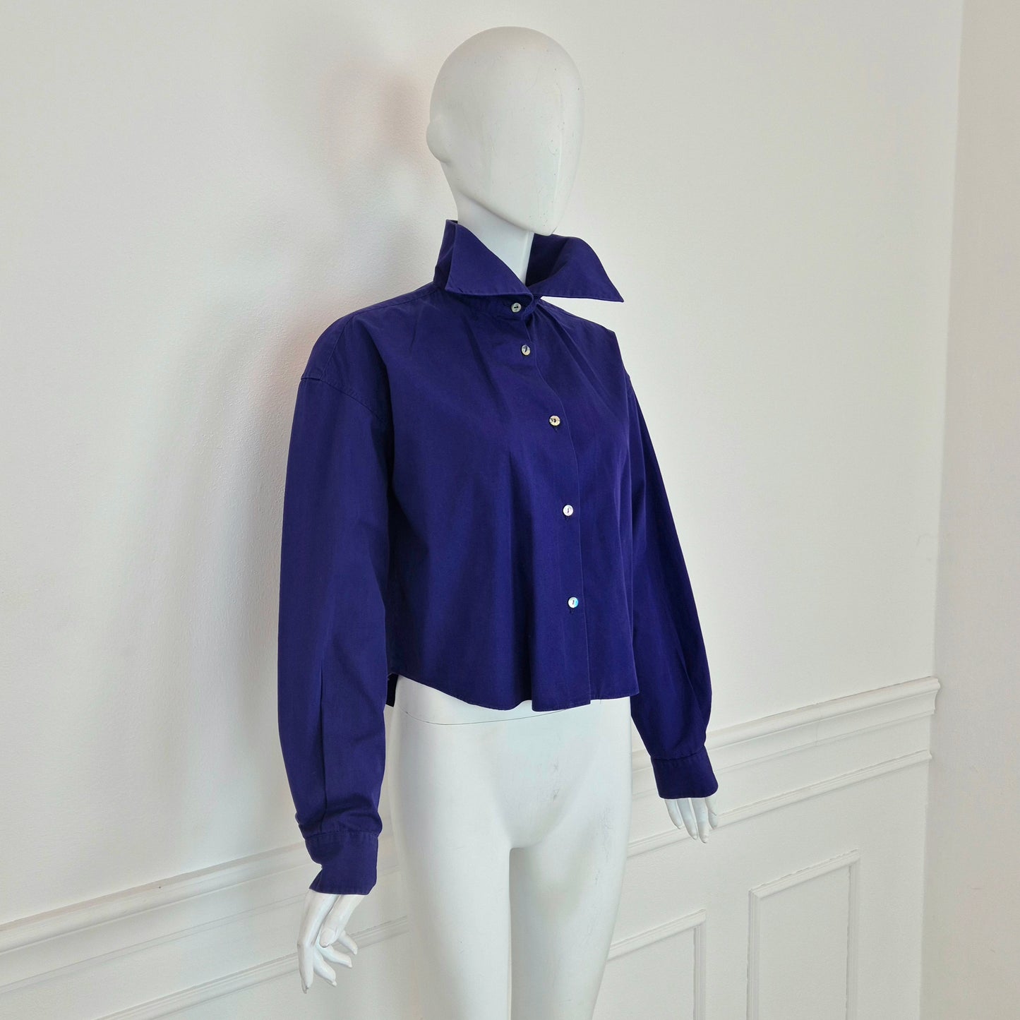 Romeo Gigli | Camicia viola con bottoni madreperla