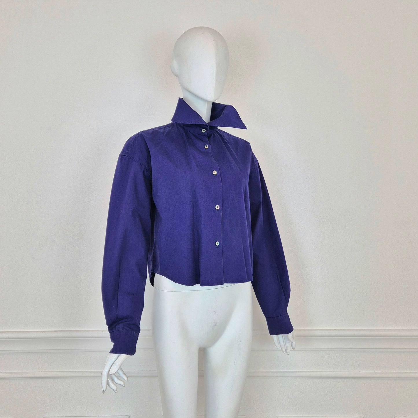 Romeo Gigli | Camicia viola con bottoni madreperla