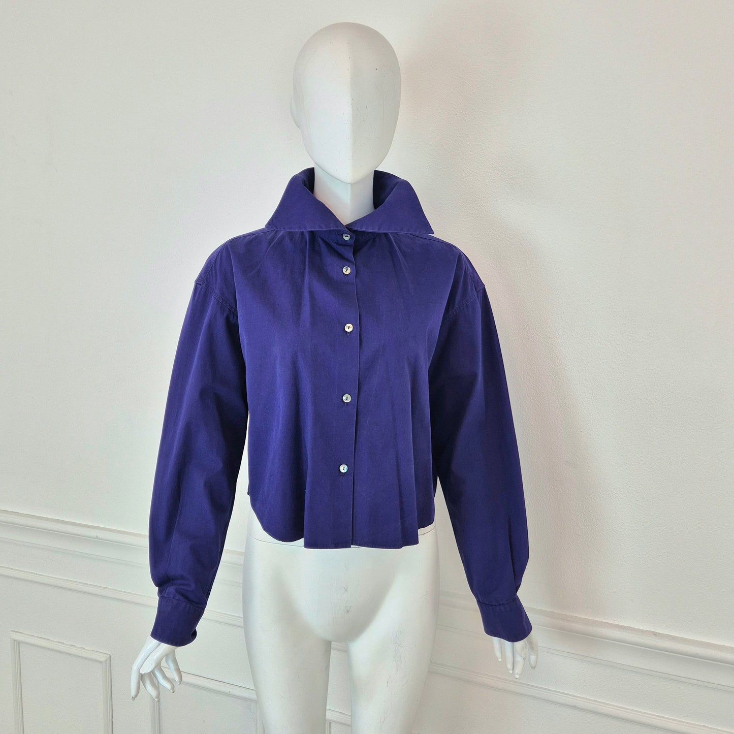 Romeo Gigli | Camicia viola con bottoni madreperla