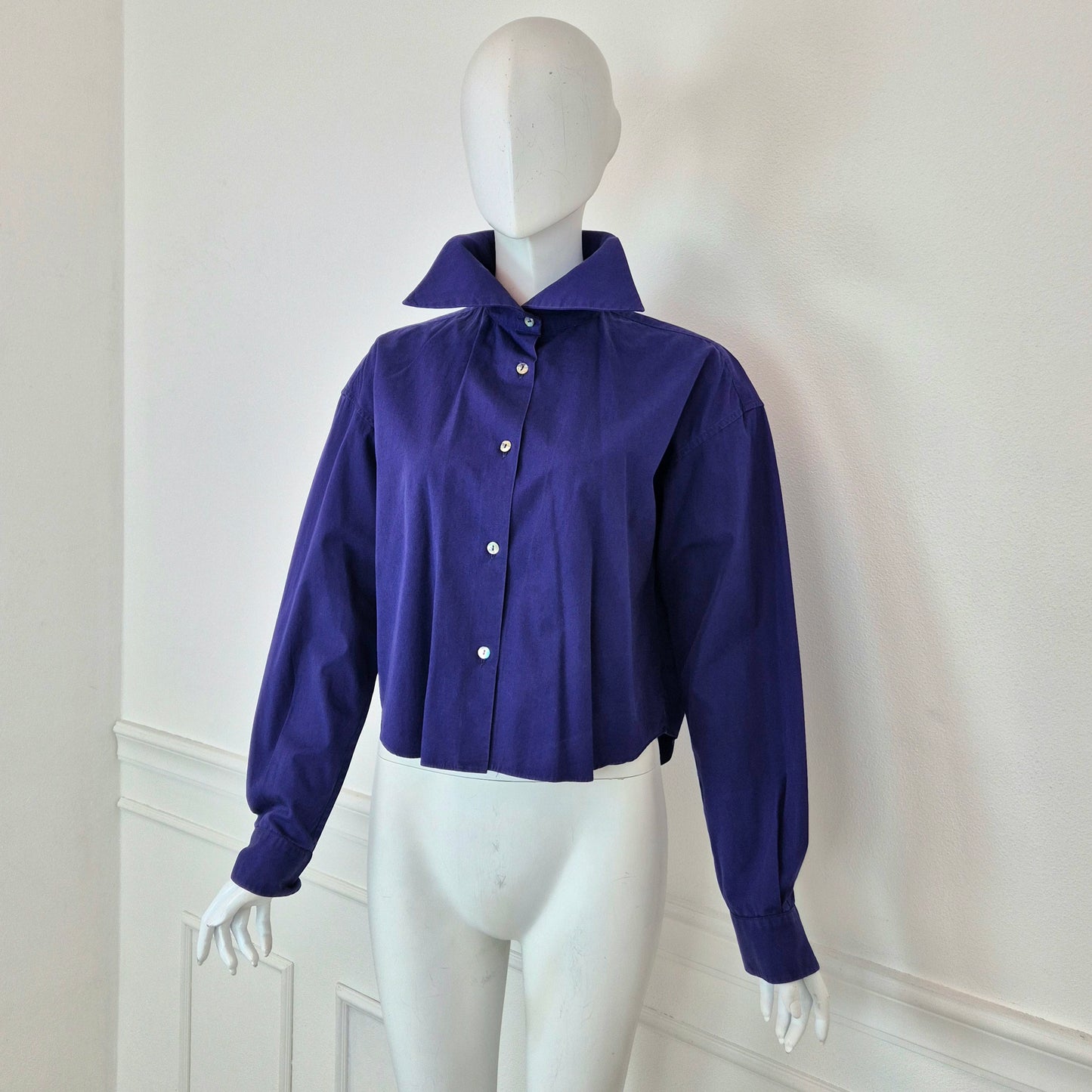 Romeo Gigli | Camicia viola con bottoni madreperla