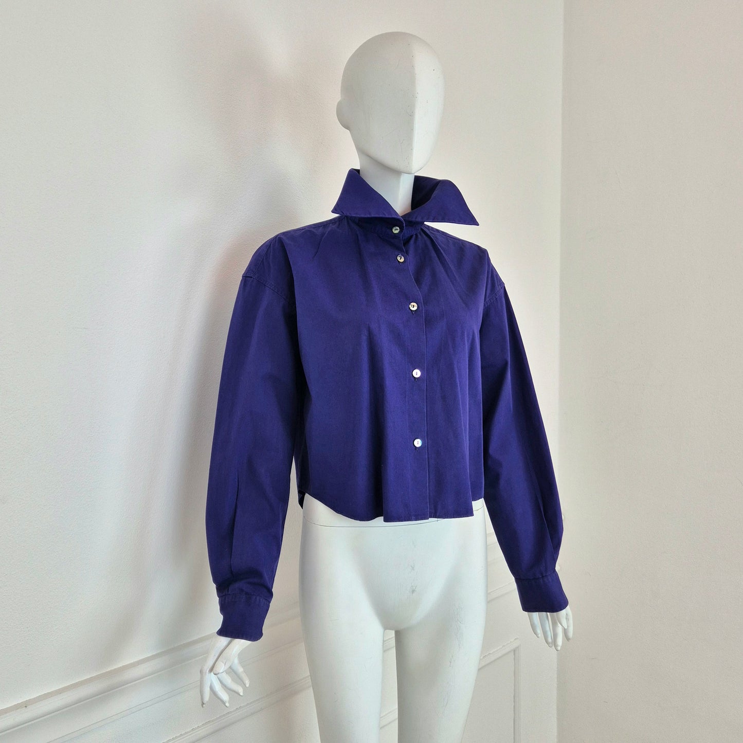 Romeo Gigli | Camicia viola con bottoni madreperla