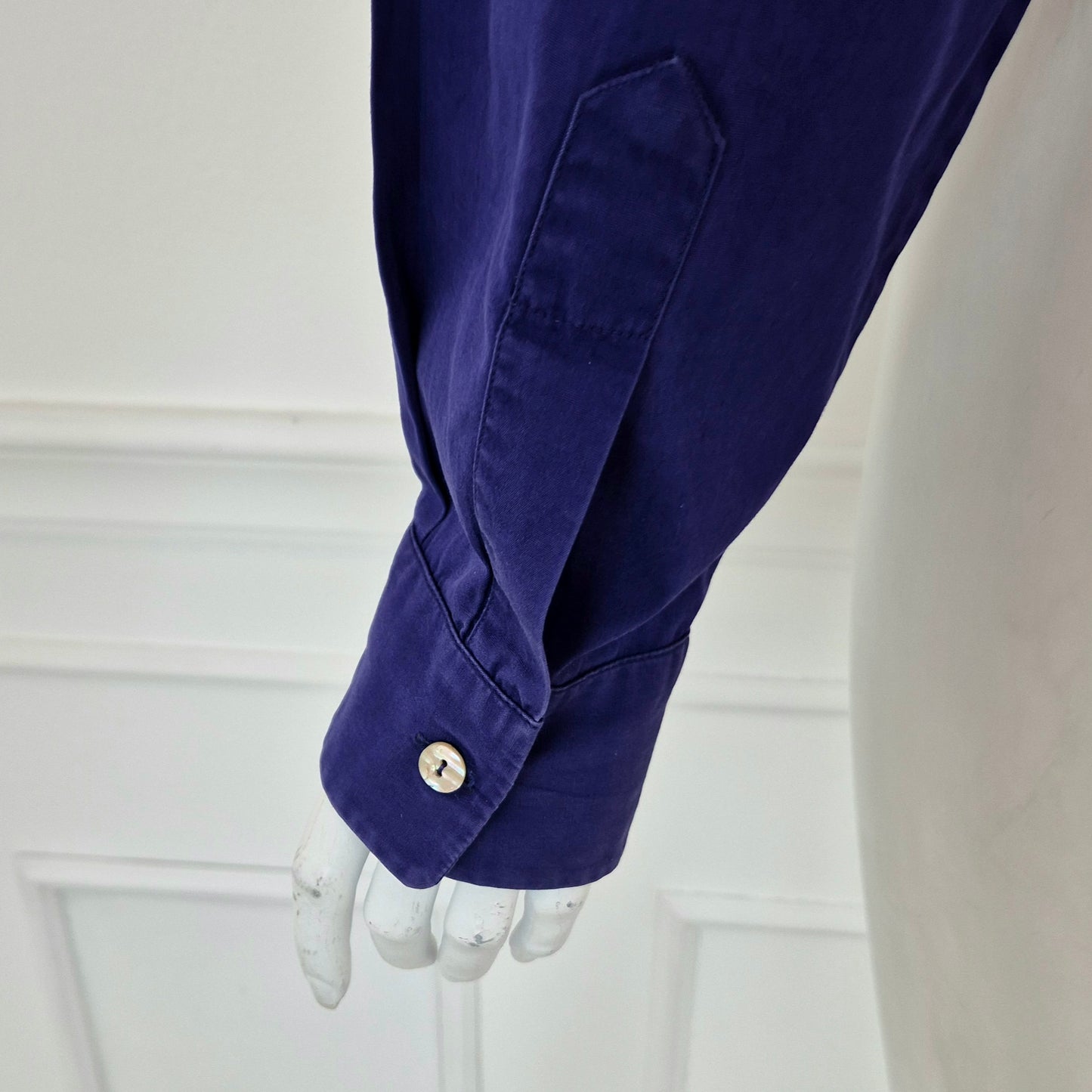 Romeo Gigli | Camicia viola con bottoni madreperla