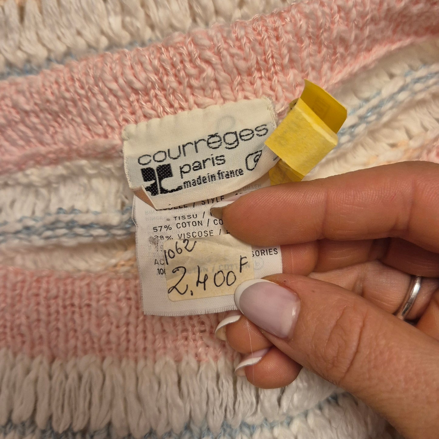 Courrēges | Gilet righe colori pastello