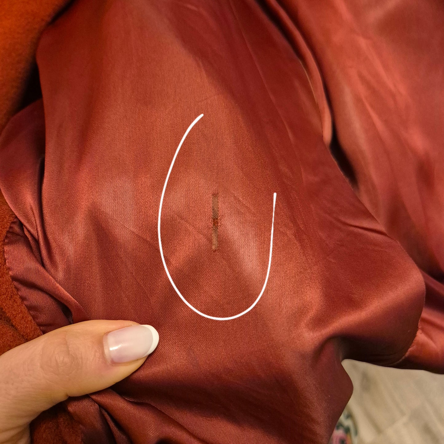 Max Mara | Cappotto bordeaux con cappuccio