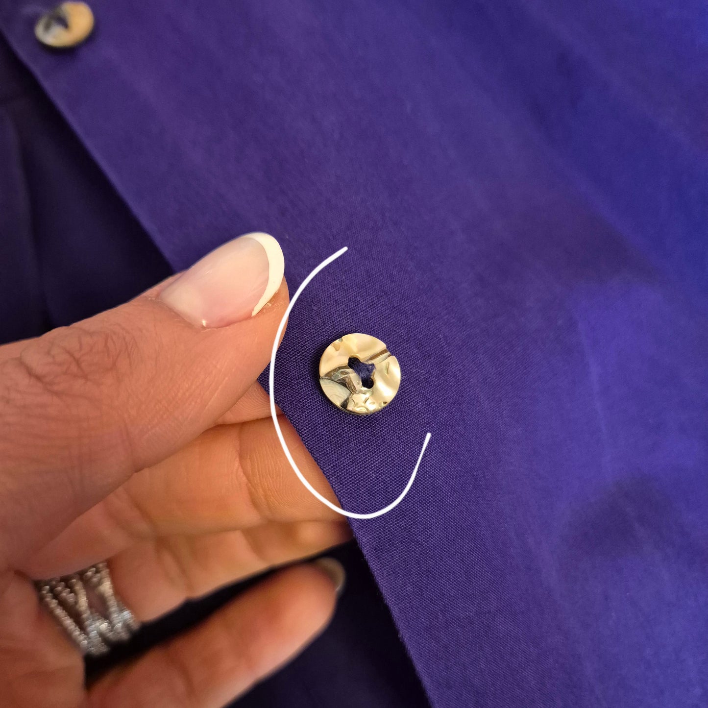 Romeo Gigli | Camicia viola con bottoni madreperla