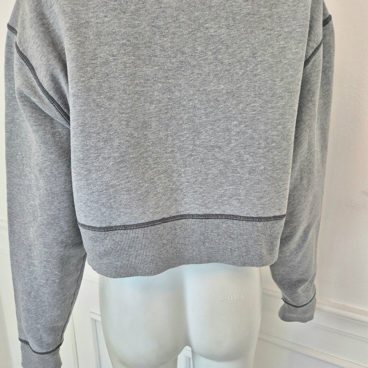 Miu Miu | Felpa grigia cropped "League"