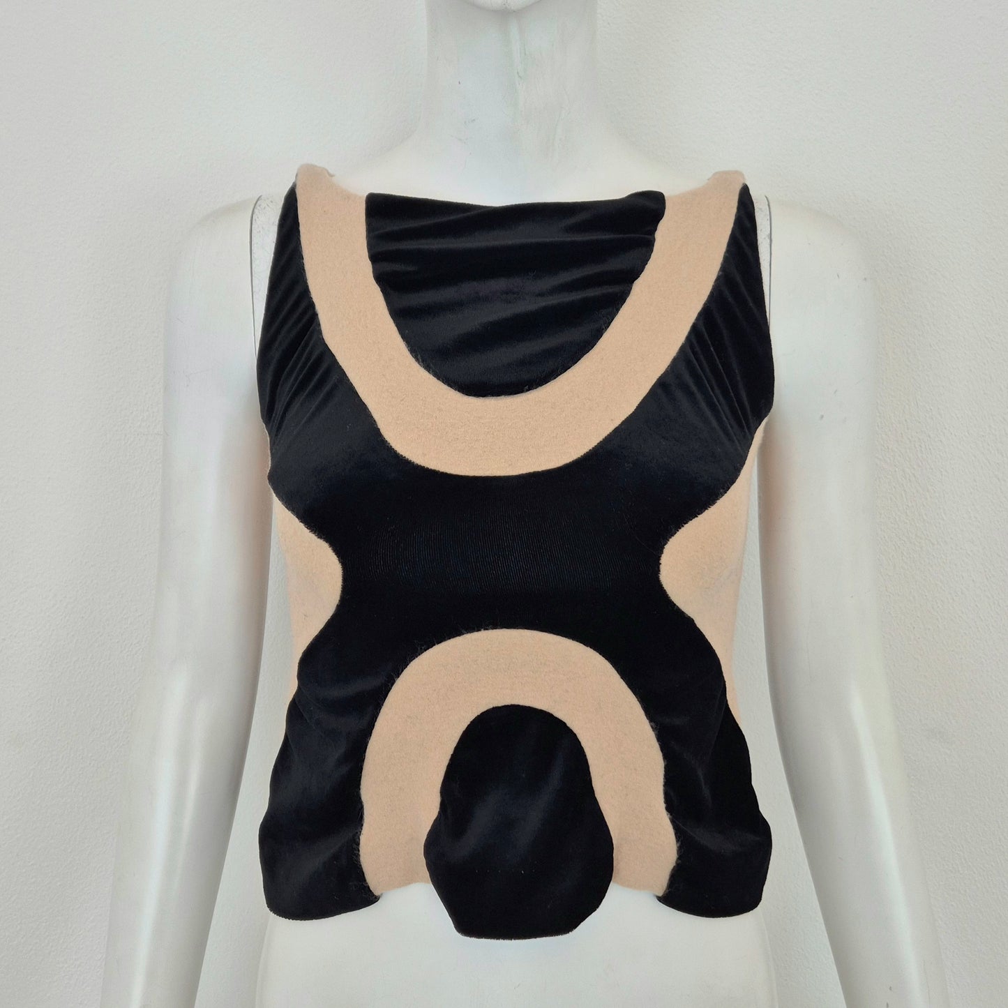 Sybilla | Top vintage in lana e velluto