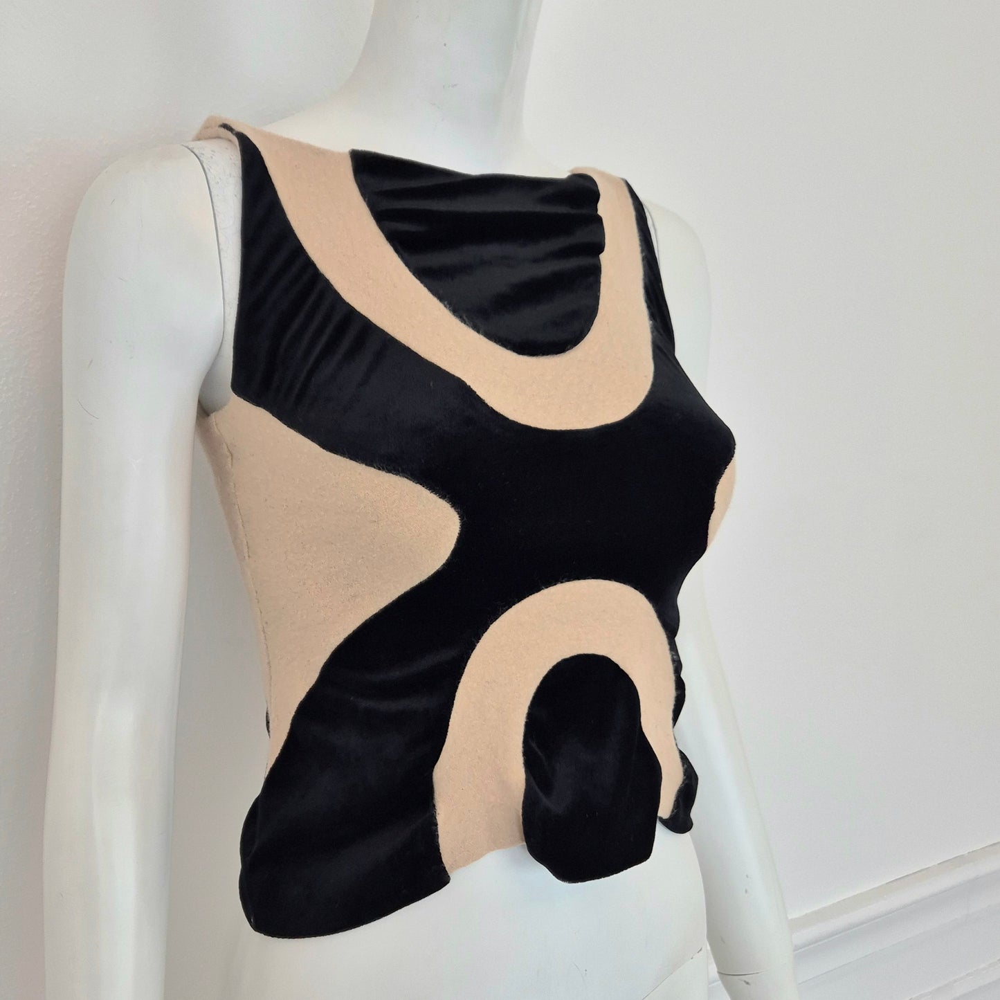 Sybilla | Top vintage in lana e velluto