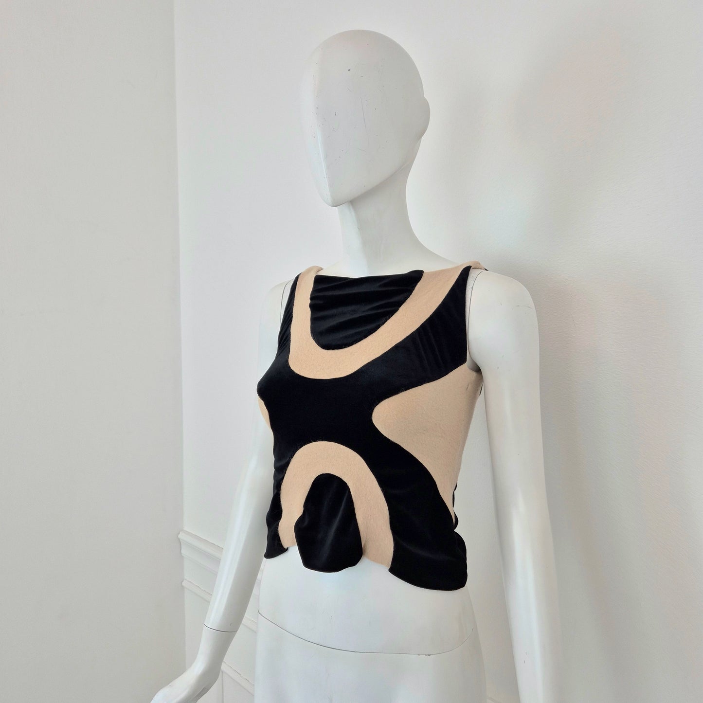 Sybilla | Top vintage in lana e velluto