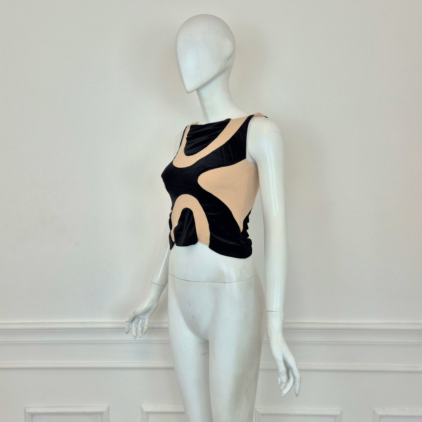 Sybilla | Top vintage in lana e velluto