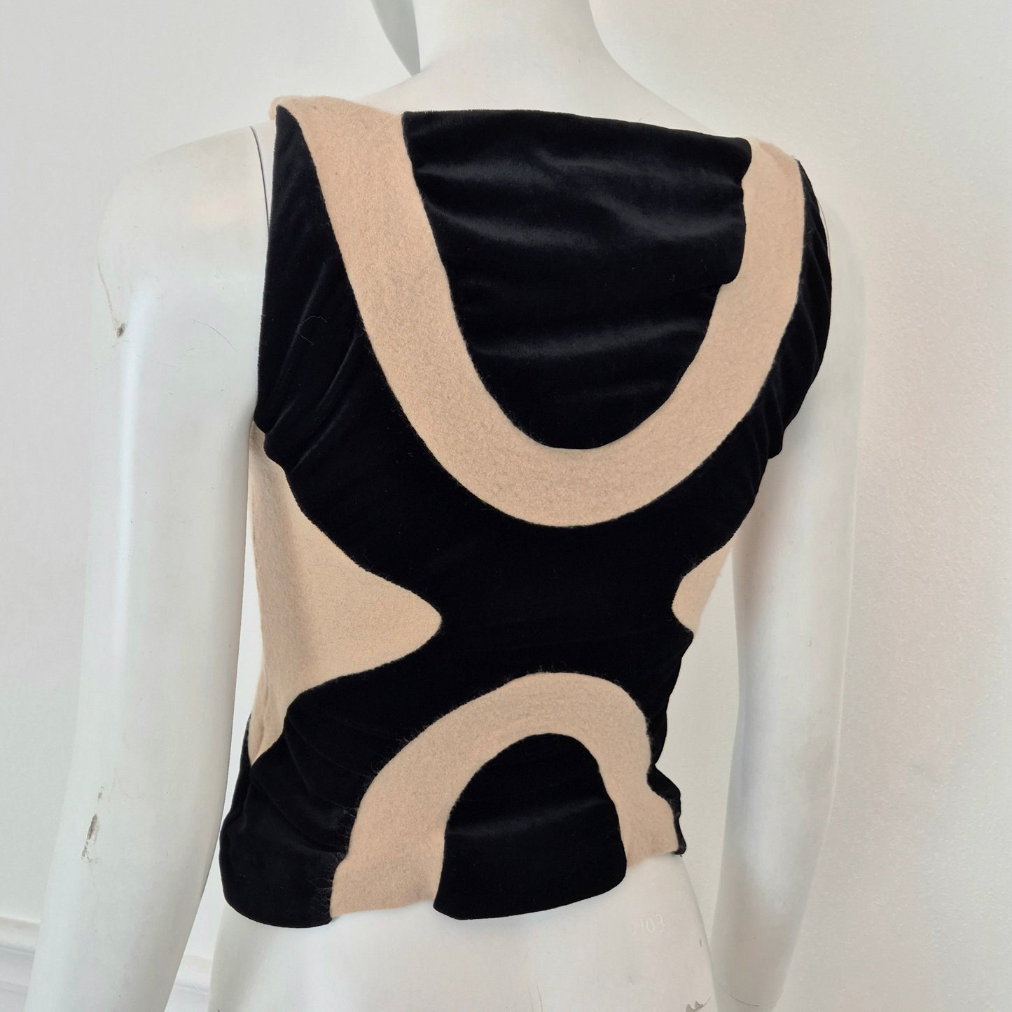 Sybilla | Top vintage in lana e velluto
