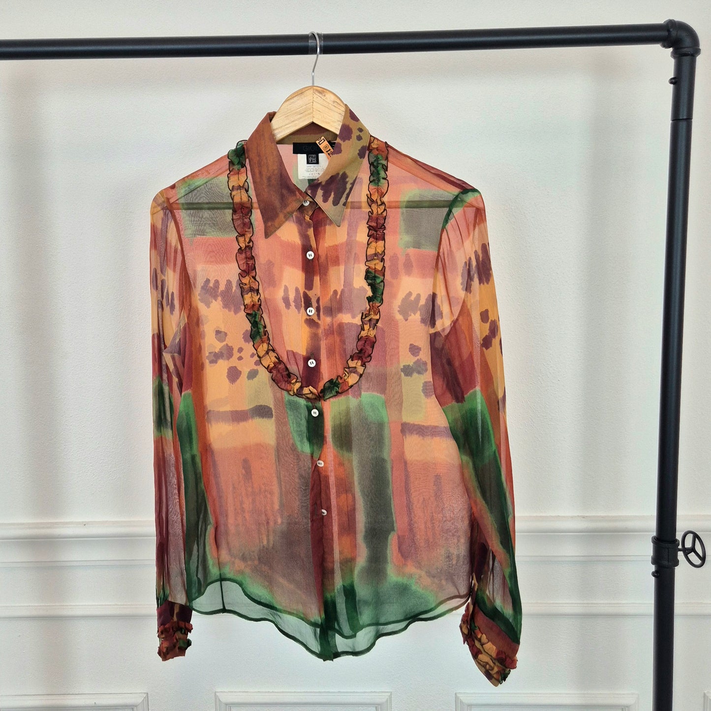 Romeo Gigli | Camicia velata fantasia multicolor