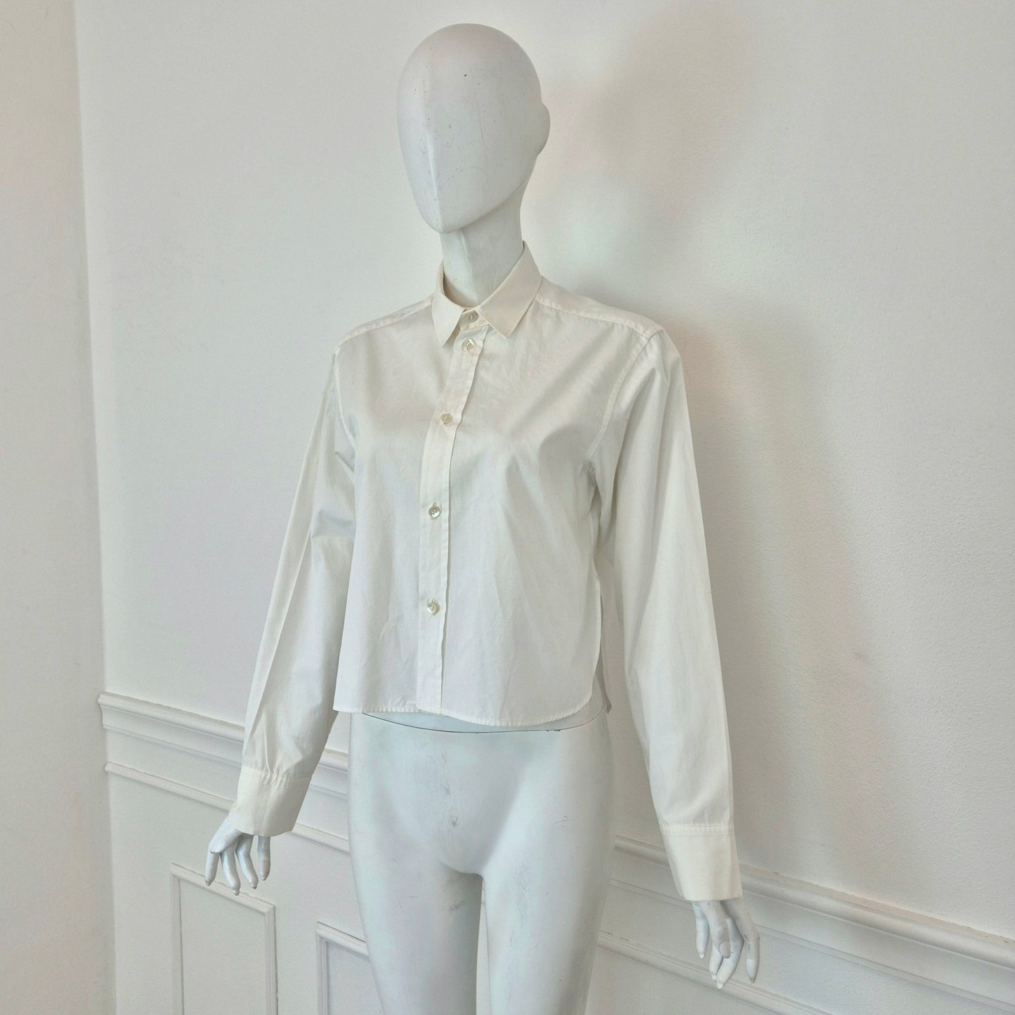 Y's Yohji Yamamoto | Camicia bianca bottoncini madreperla