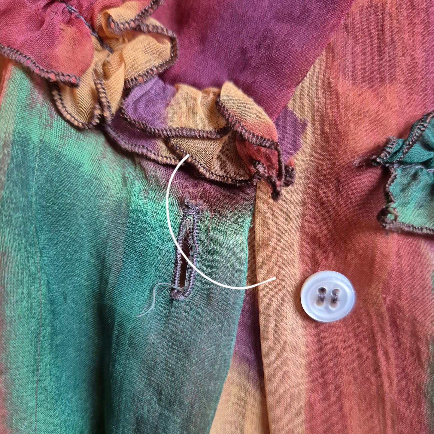 Romeo Gigli | Camicia velata fantasia multicolor