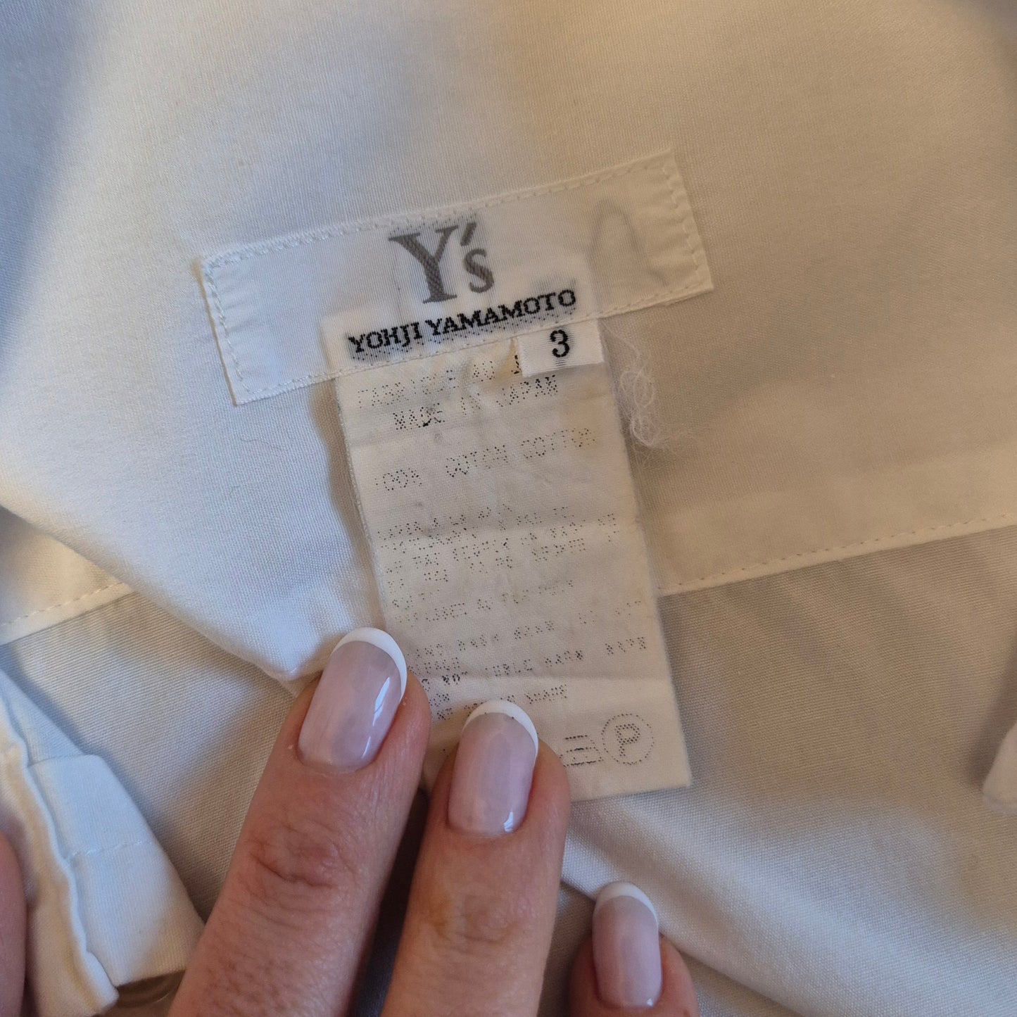 Y's Yohji Yamamoto | Camicia bianca bottoncini madreperla