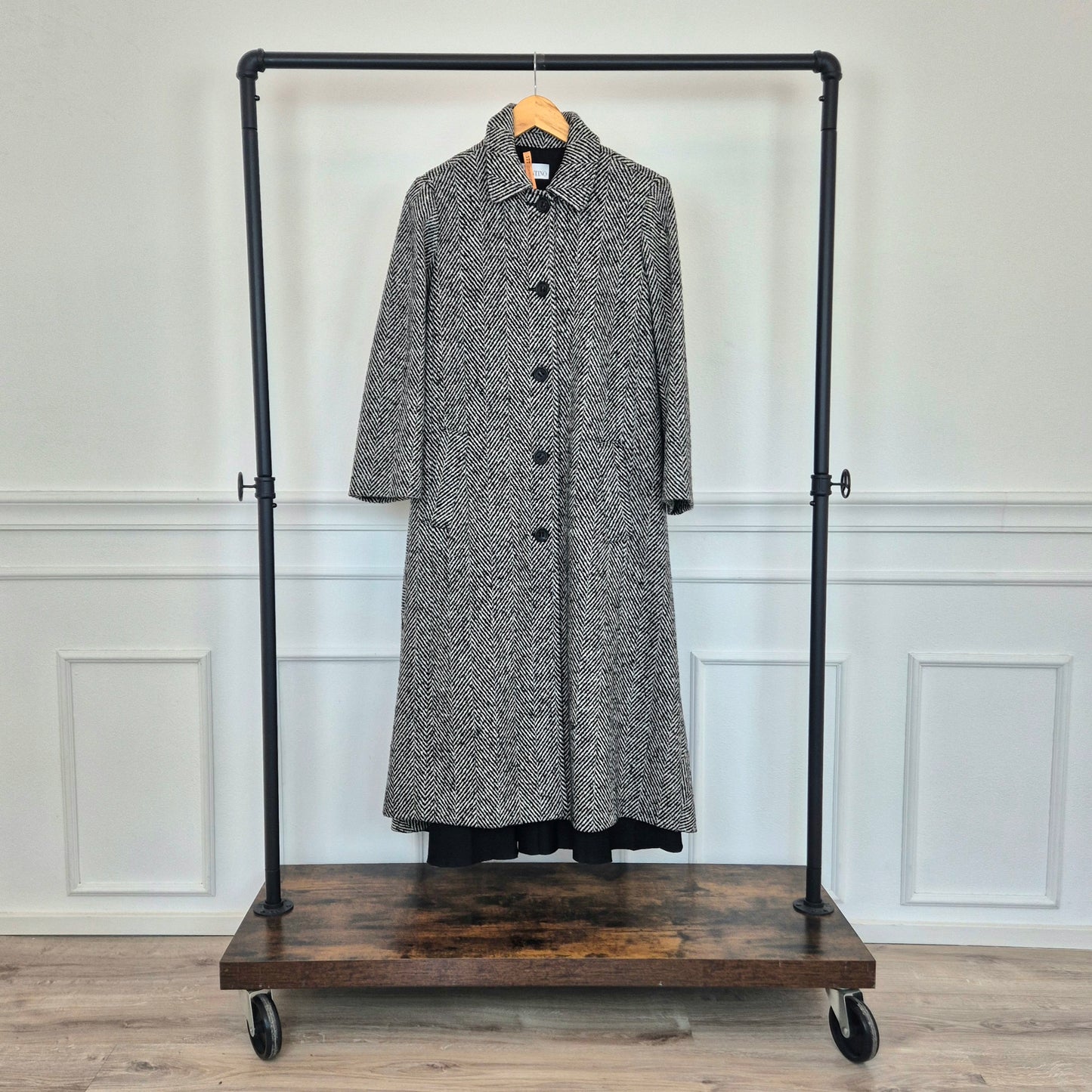 Red Valentino | Cappotto spinato retro plissettato
