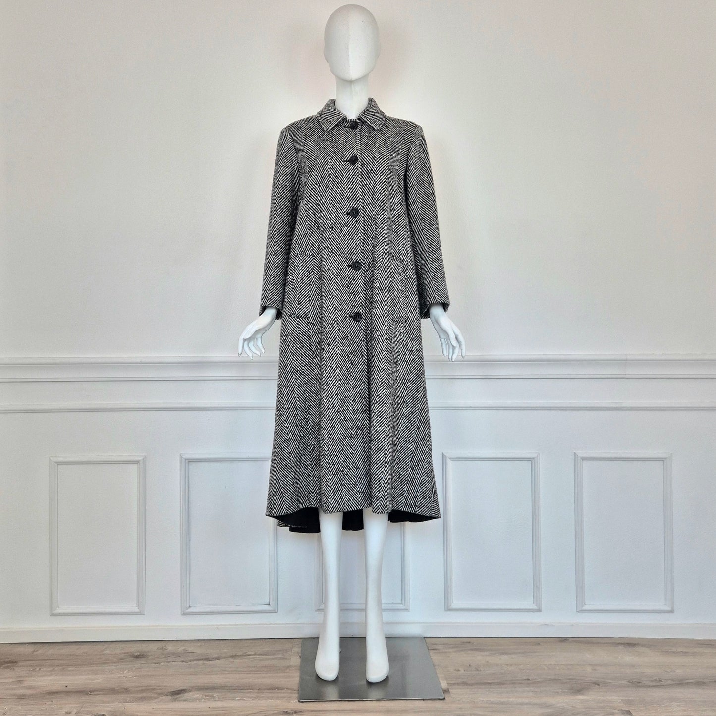 Red Valentino | Cappotto spinato retro plissettato
