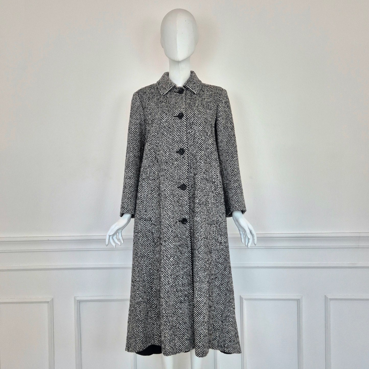 Red Valentino | Cappotto spinato retro plissettato