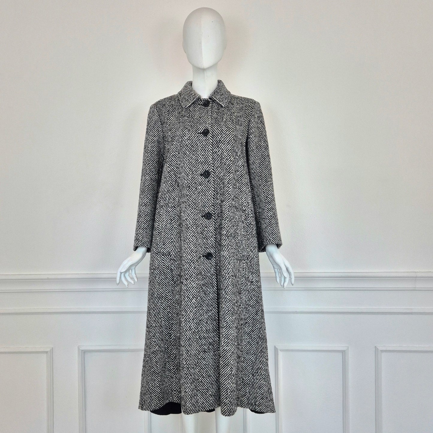 Red Valentino | Cappotto spinato retro plissettato