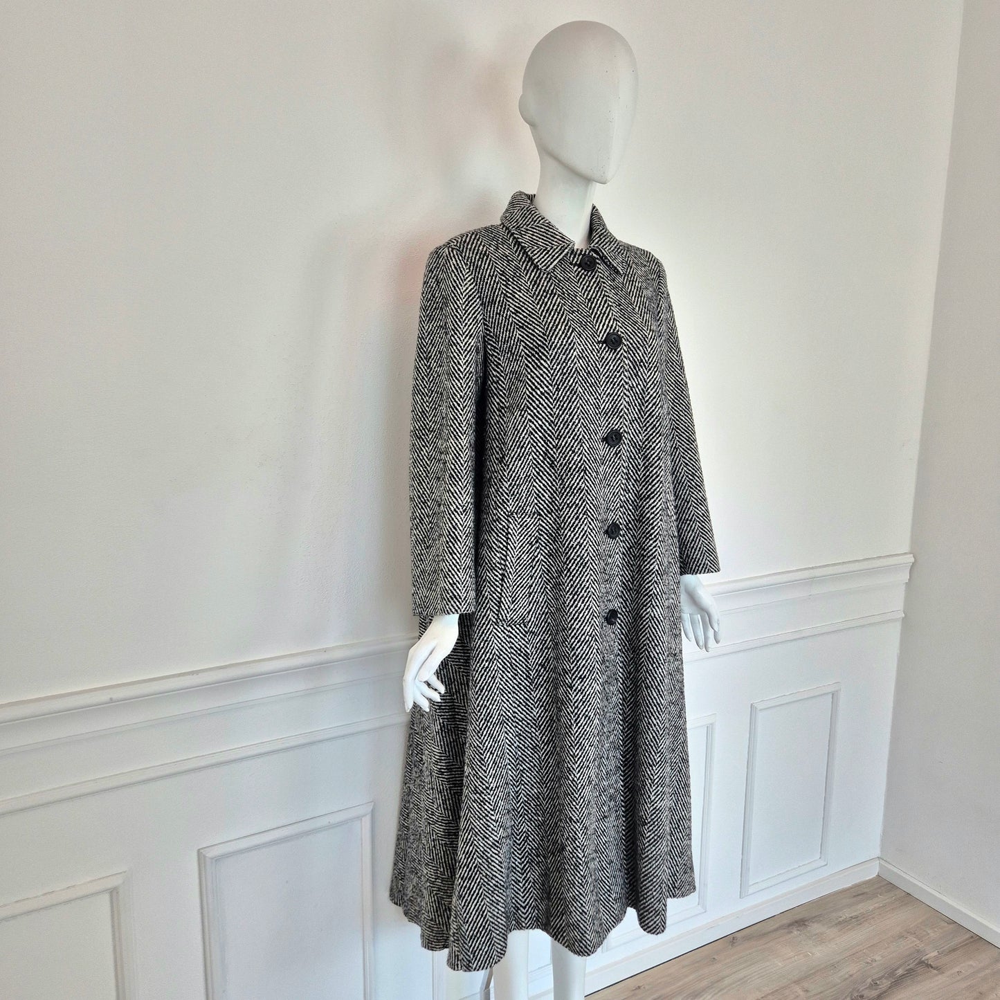 Red Valentino | Cappotto spinato retro plissettato