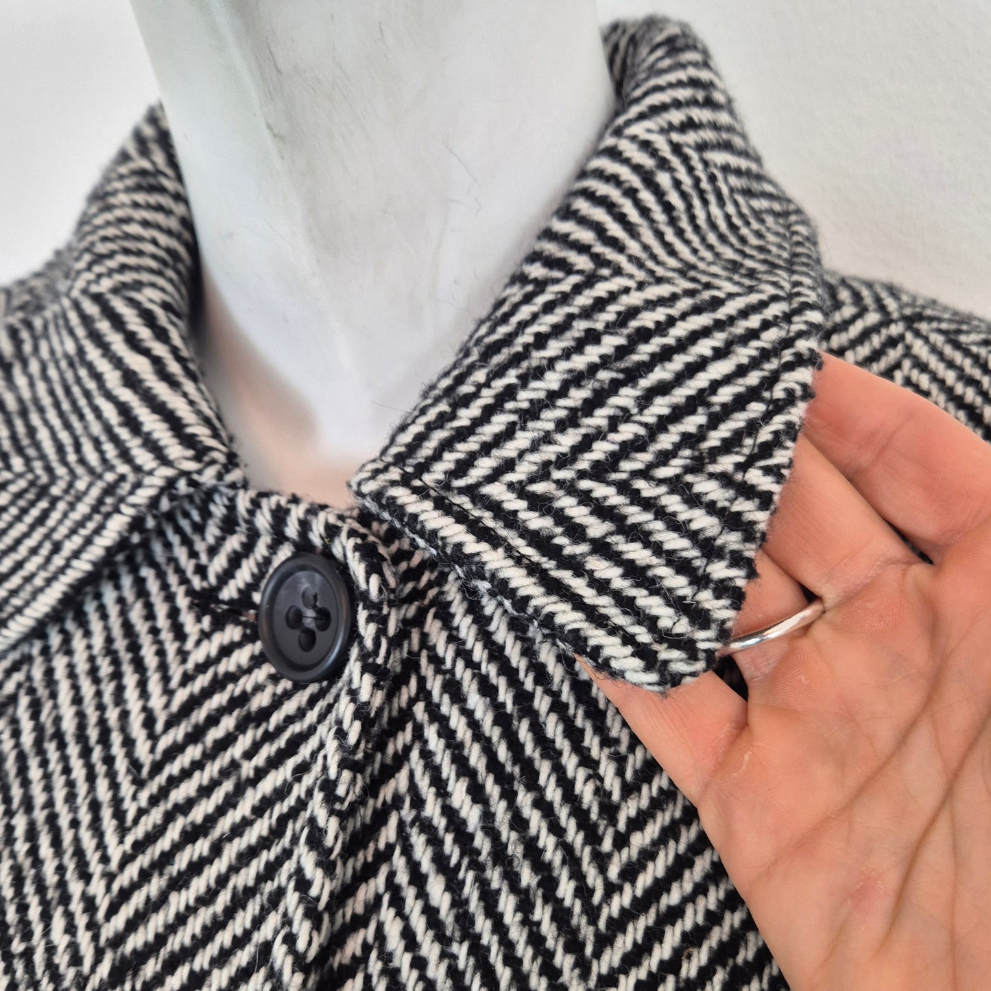 Red Valentino | Cappotto spinato retro plissettato