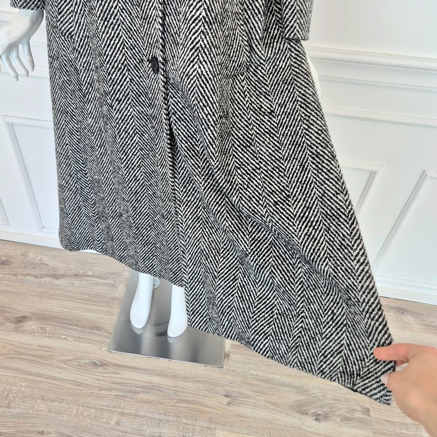 Red Valentino | Cappotto spinato retro plissettato
