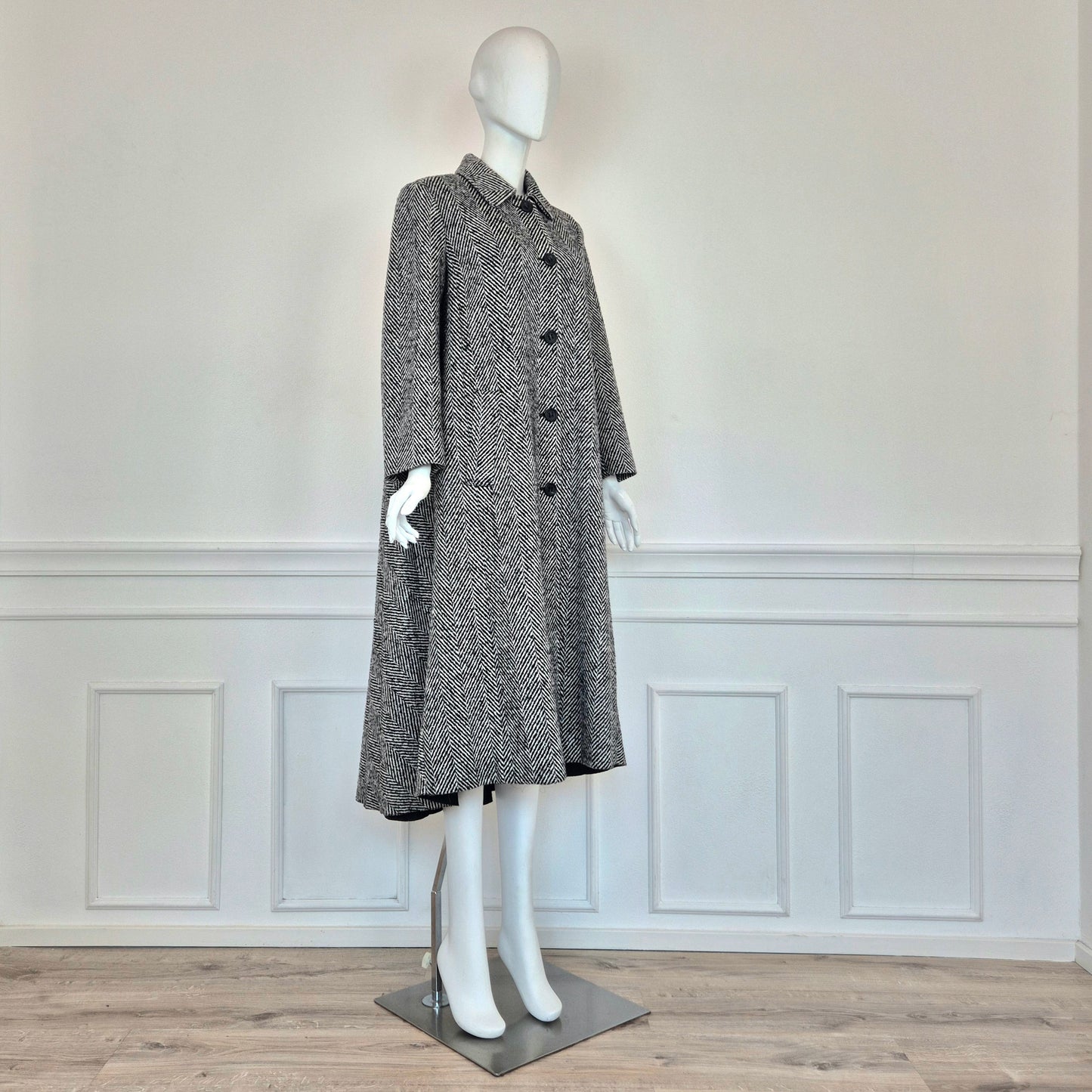 Red Valentino | Cappotto spinato retro plissettato