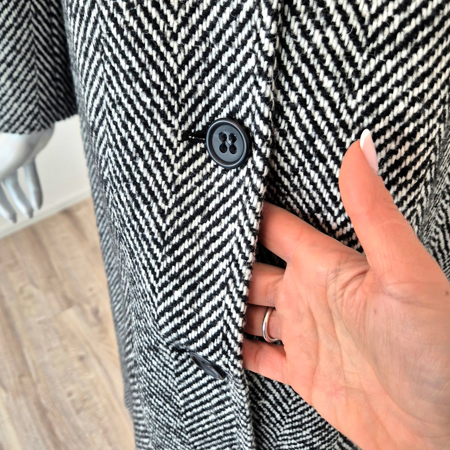 Red Valentino | Cappotto spinato retro plissettato