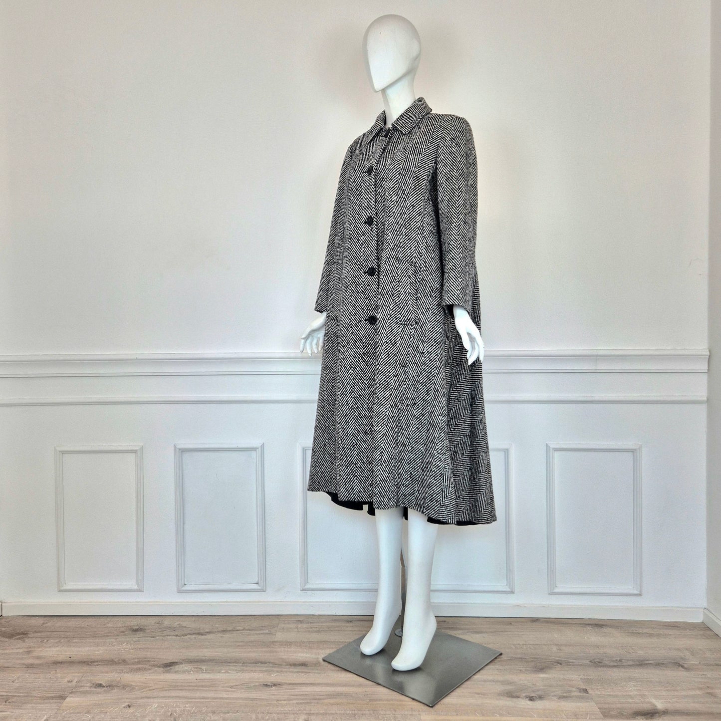 Red Valentino | Cappotto spinato retro plissettato
