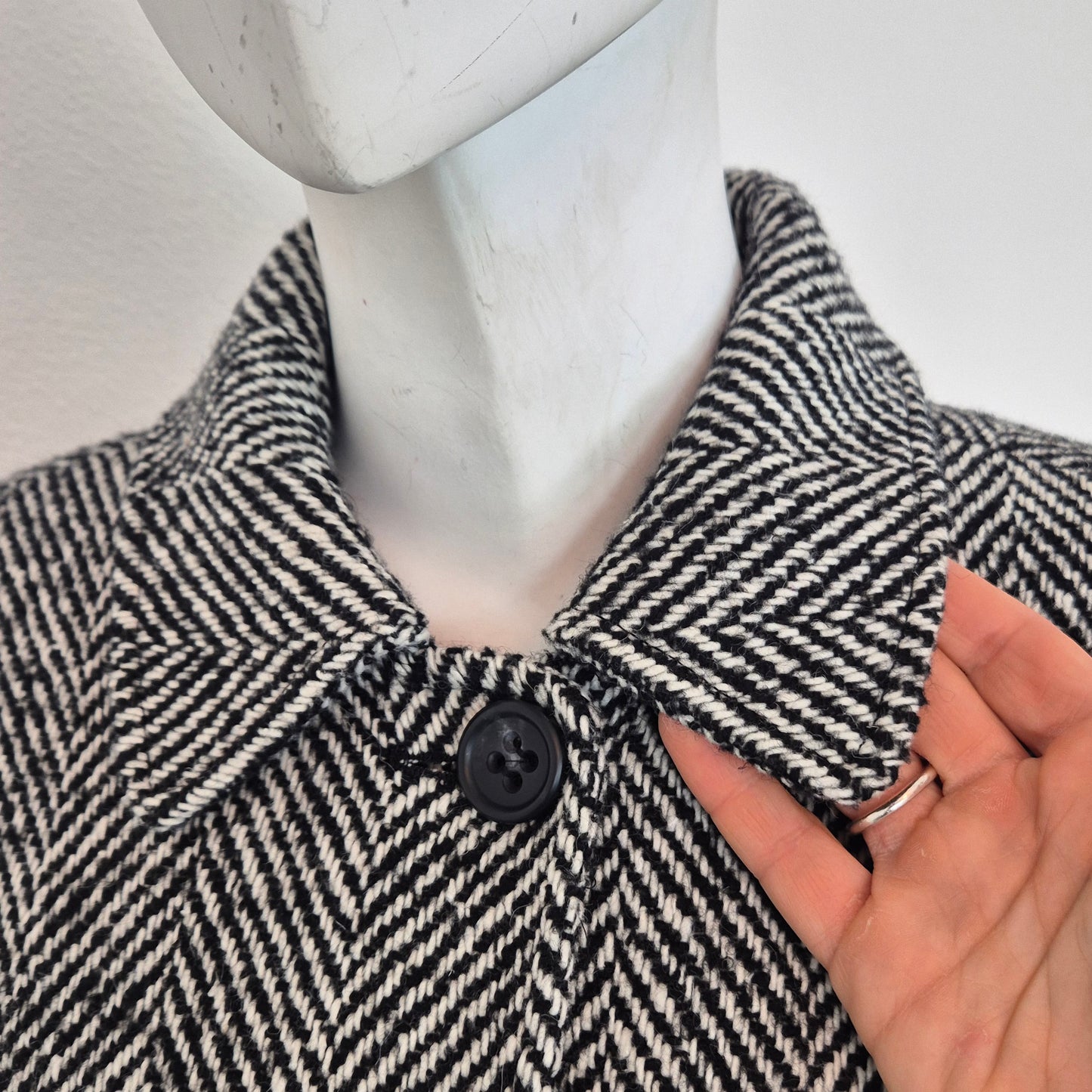 Red Valentino | Cappotto spinato retro plissettato