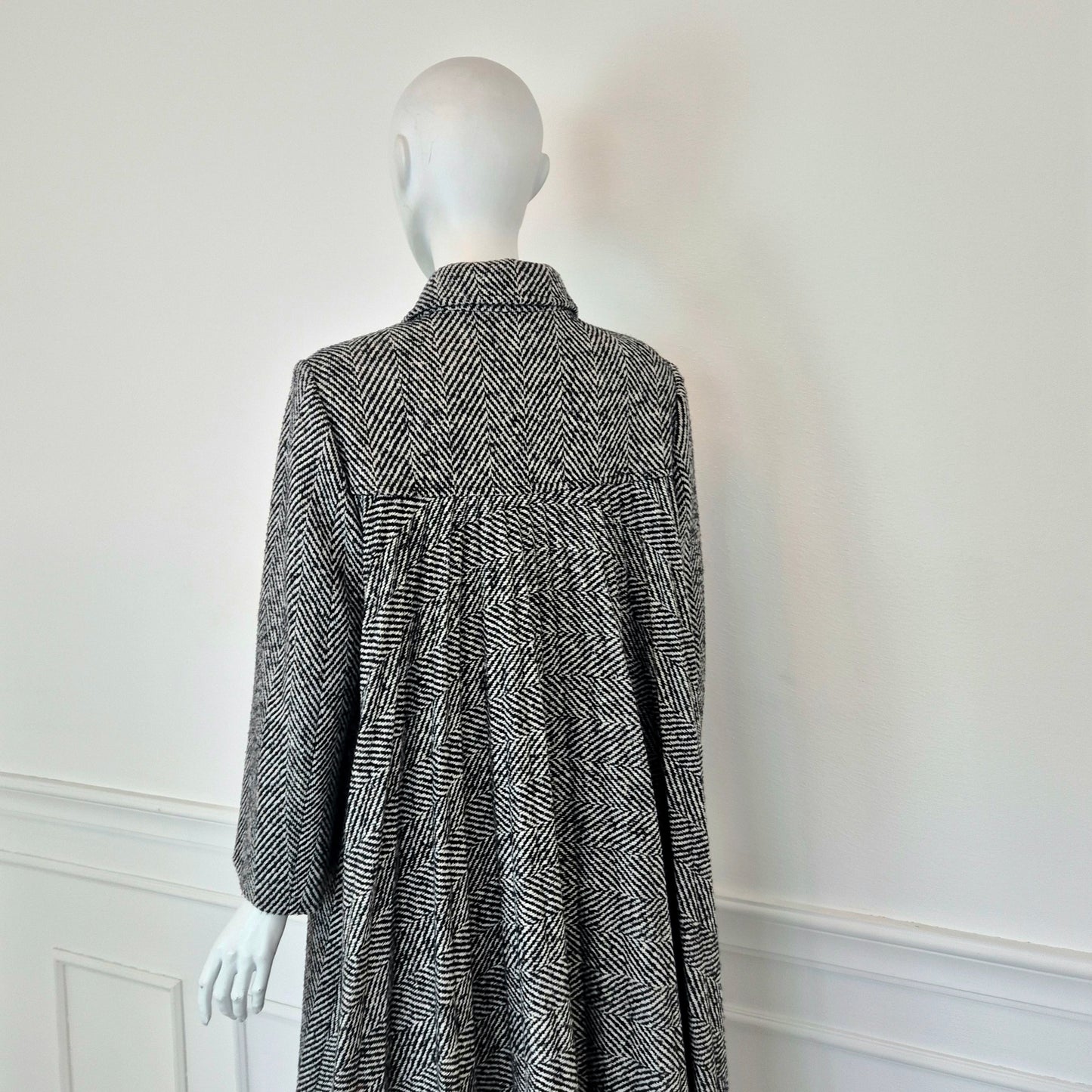 Red Valentino | Cappotto spinato retro plissettato
