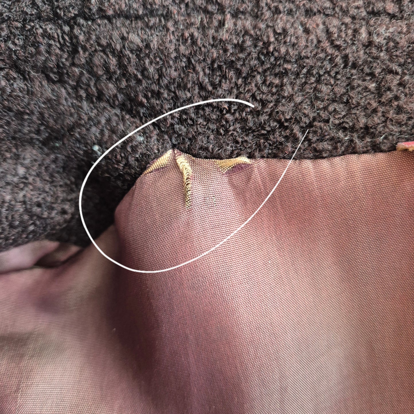 Romeo Gigli | Cappottino caban marrone lana bouclè