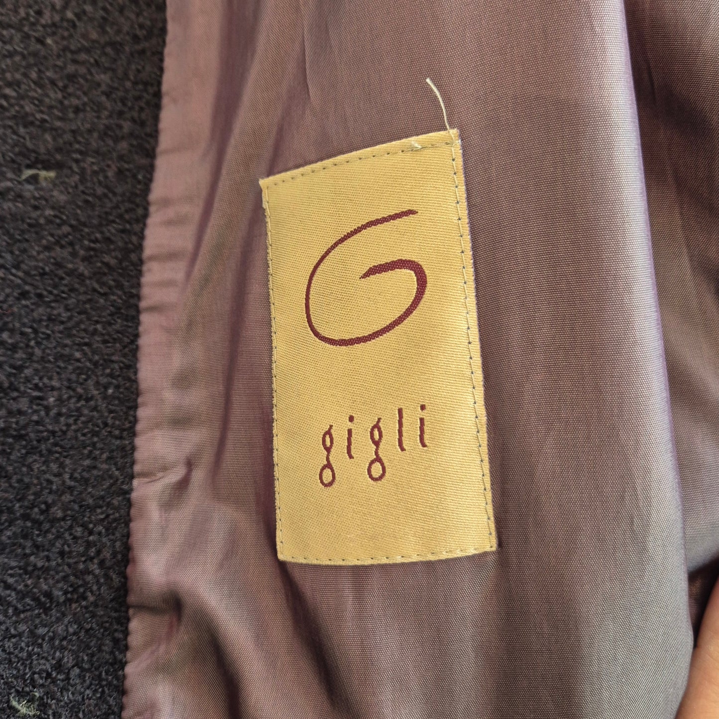 Romeo Gigli | Cappottino caban marrone lana bouclè