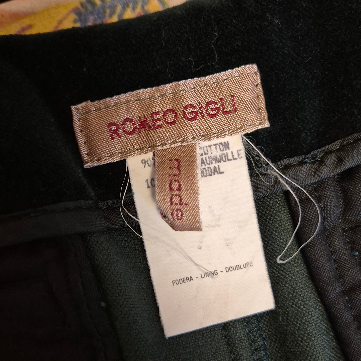 Romeo Gigli | Gonna in velluto verde bosco 1995