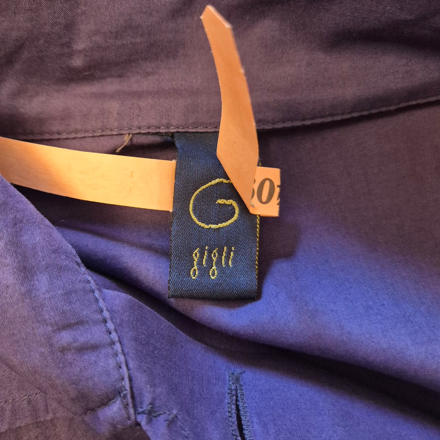 Romeo Gigli | Maxi camicia/abito balze blu indaco