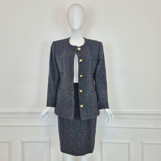 Valentino | Tailleur giacca gonna bottoni tartaruga