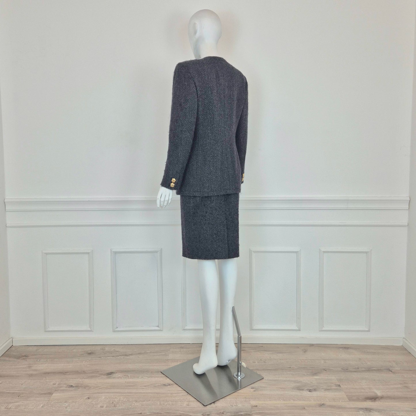 Valentino | Tailleur giacca gonna bottoni tartaruga