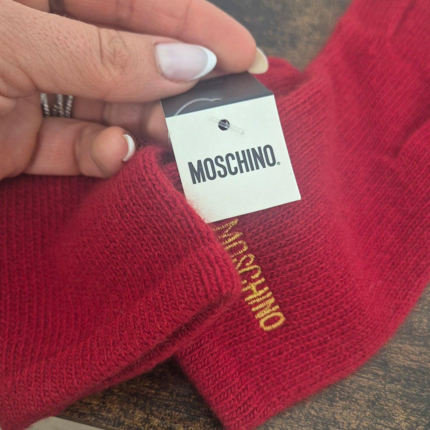 Moschino | Guanti "Don't forget" cashmere