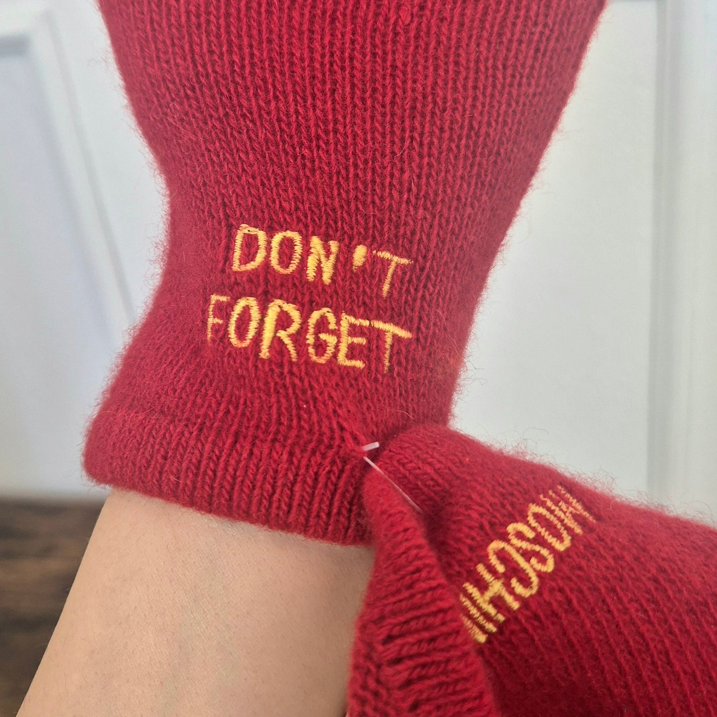 Moschino | Guanti "Don't forget" cashmere