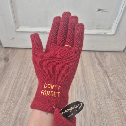 Moschino | Guanti "Don't forget" cashmere