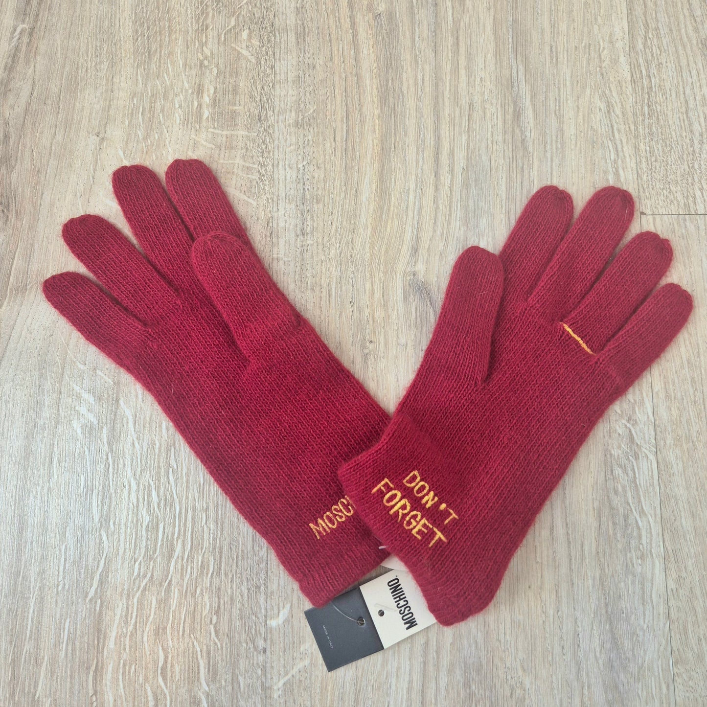 Moschino | Guanti "Don't forget" cashmere