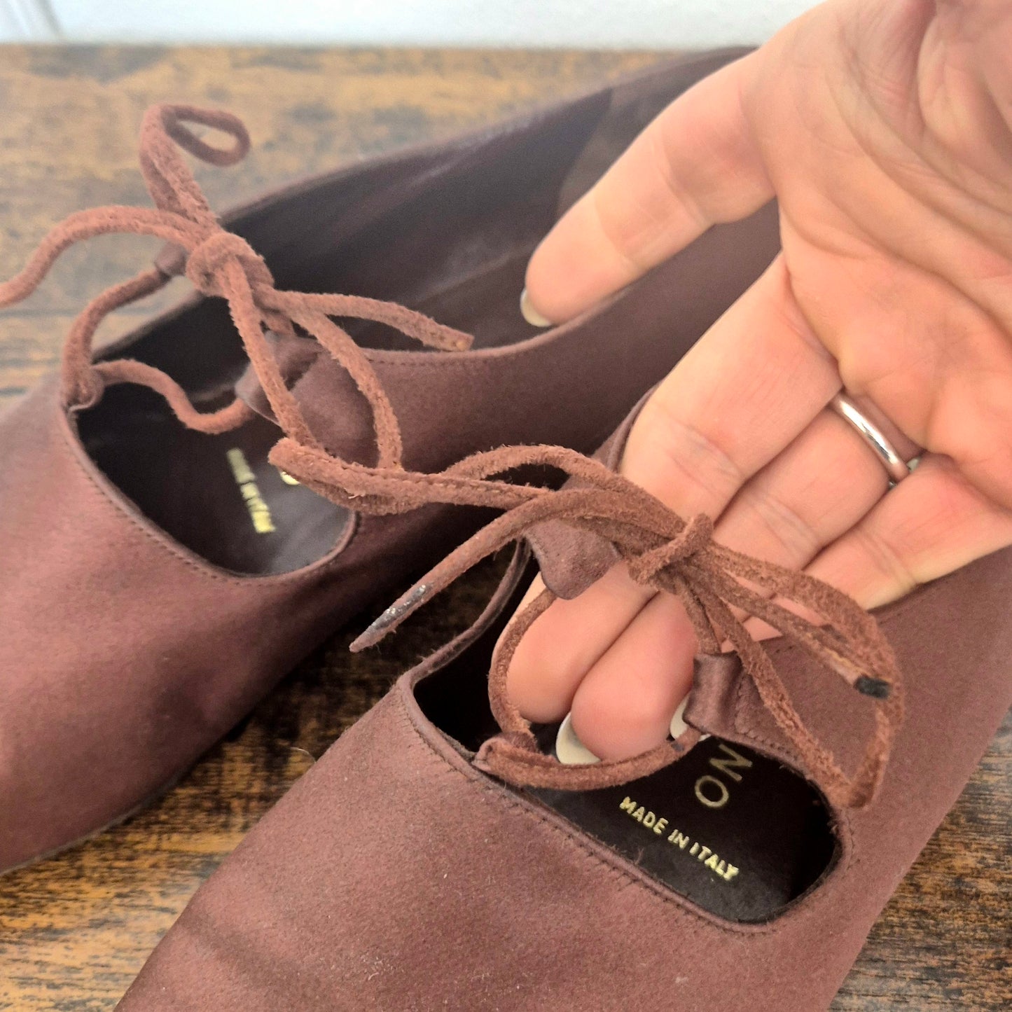 Prada | Scarpe vintage raso marrone