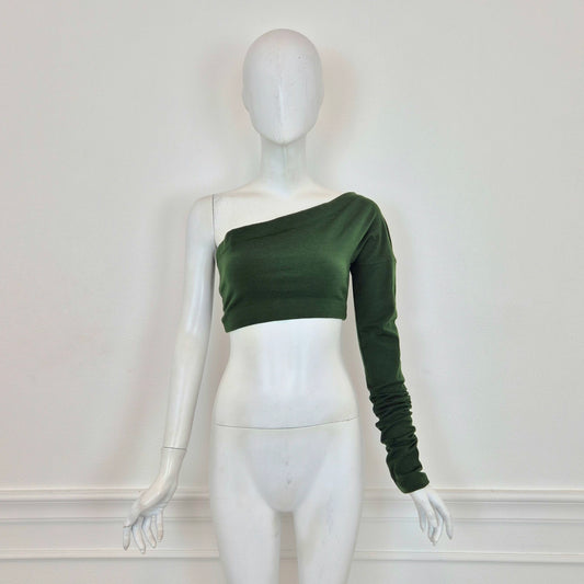 Romeo Gigli | Top monospalla verde bosco