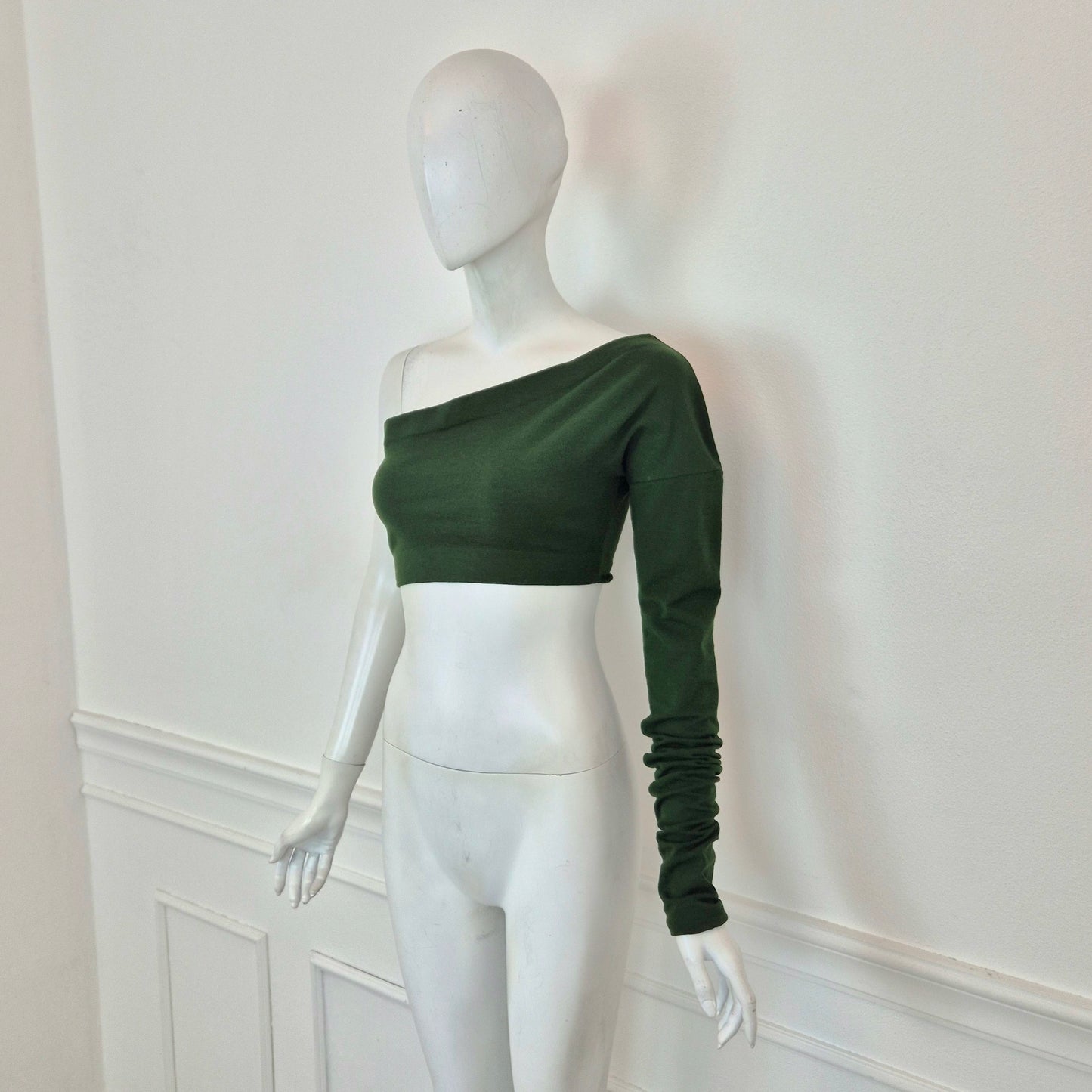 Romeo Gigli | Top monospalla verde bosco