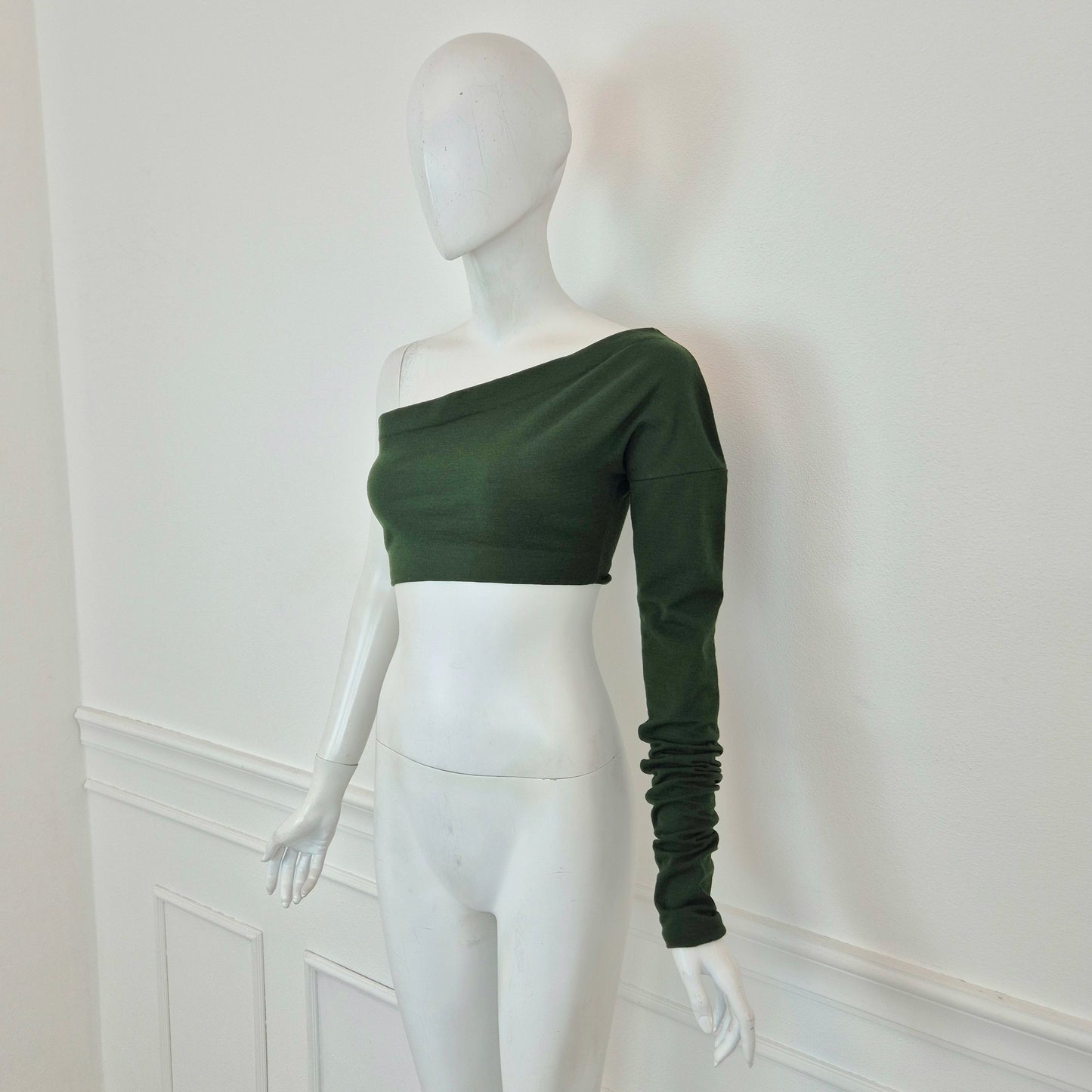 Romeo Gigli | Top monospalla verde bosco